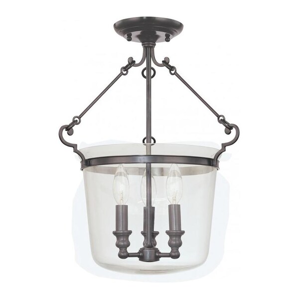 Hudson Valley Quinton 3 Light Semi Flush 130-OB